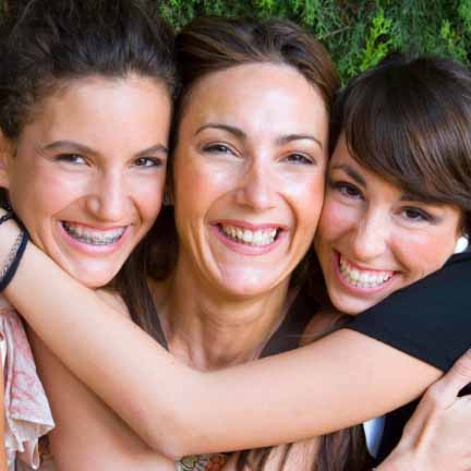 three young women